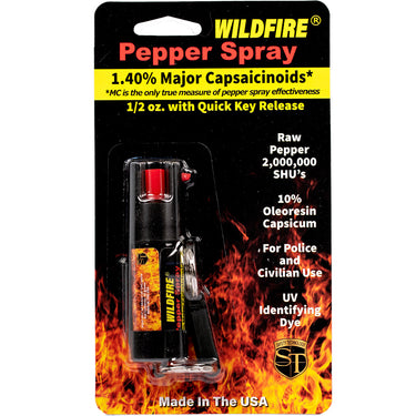 Wildfire 1.4% MC 1/2 Oz Pepper Spray Belt Clip And Quick Release Keychain